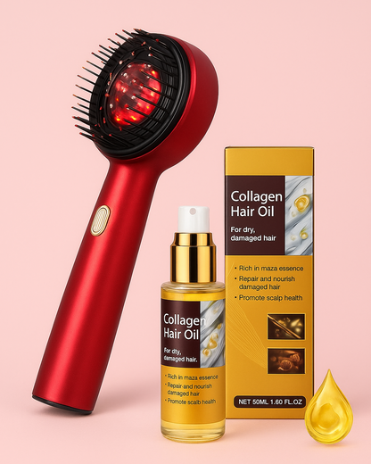Hair Spa Pro – Combo Masajeador + Aceite de Colágeno